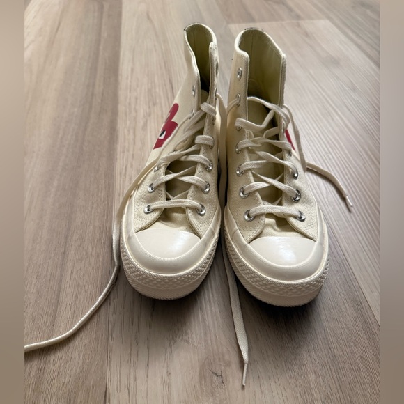 Comme Des Garcons PLAY x Converse Unisex Chuck Taylor High Top Sneakers - Picture 5 of 9